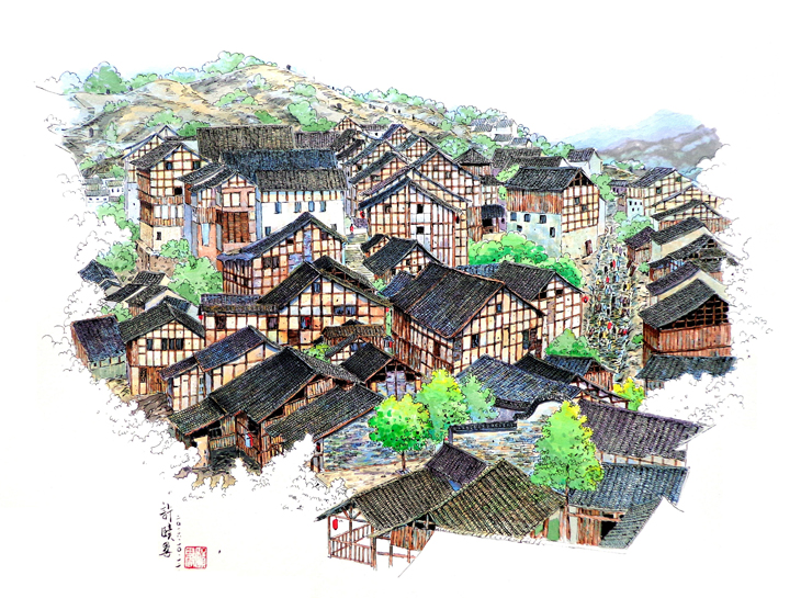 色彩风景——马克笔上色-手绘教程-广州玛雅美术教育